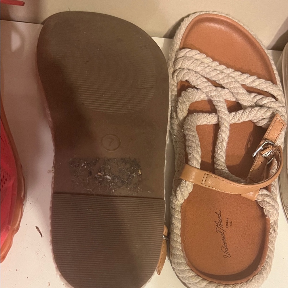 Universal Thread Tan and Cream Rope Sandals - Picture 2 of 2